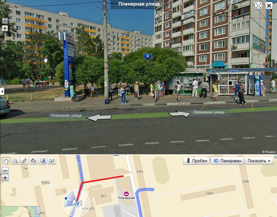Остановка м.Планерная